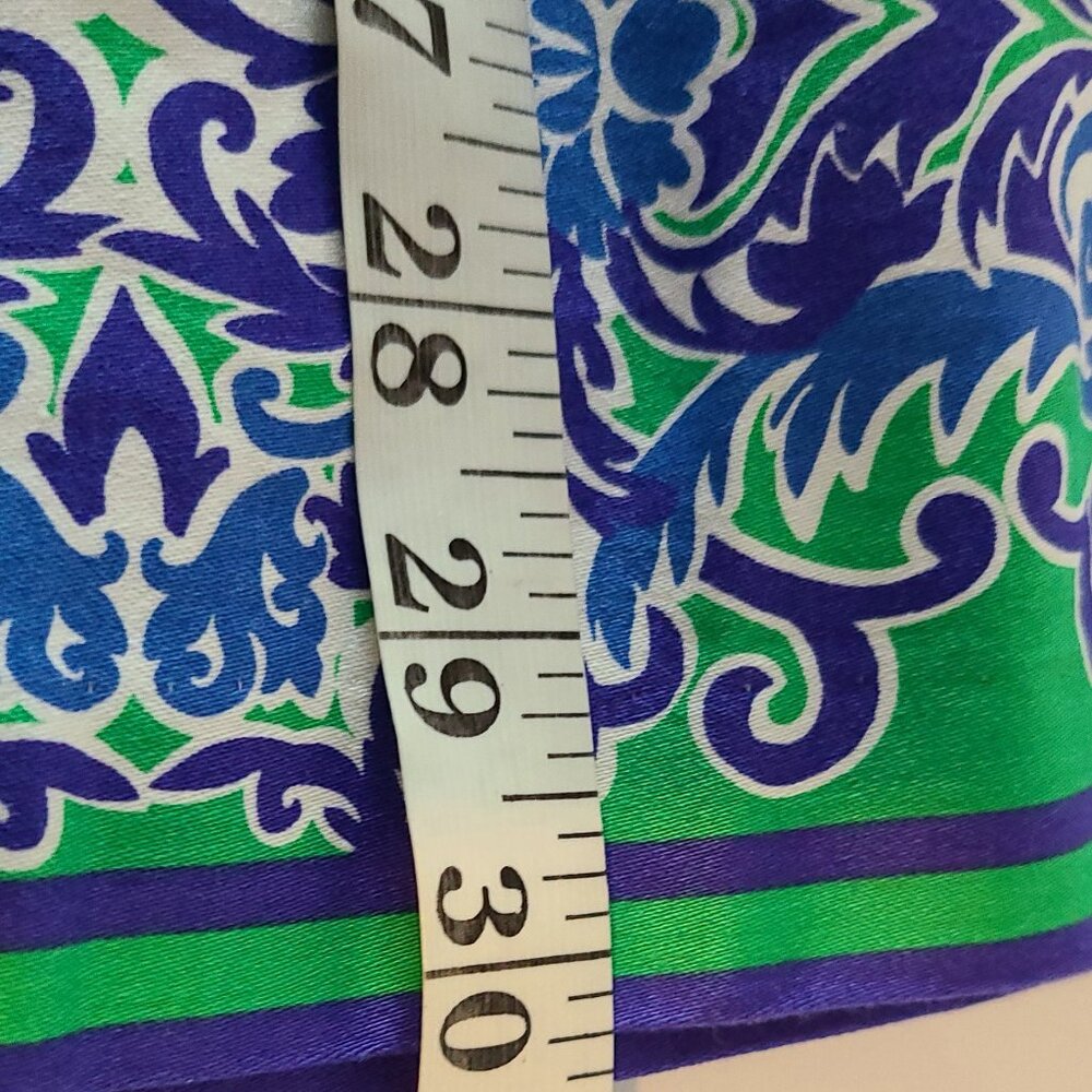 NINE WEST MIDI - SLEEVELESS--FIT& FLARE-DRESS SZ 8 ''BLUE COMBO'' GEO PRINT - Picture 11 of 15